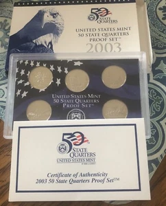 2003 State Quarter Clad Proof Set U.S. Mint Packaging OGP COA B016 - Picture 1 of 1