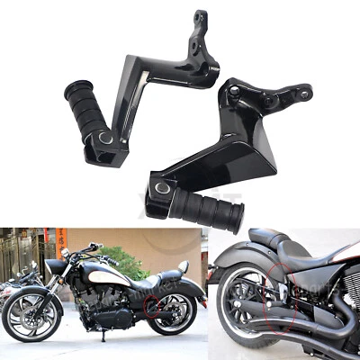For Victory passenger pegs footpegs Bracket Vegas Gunner Highball Kingpin Black - Image 1 of 4