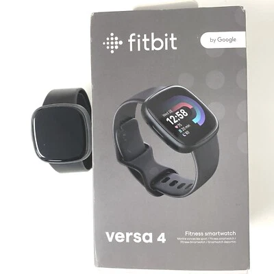 Fitbit Versa 4 Fitness Tracker Smartwatch Heart Rate Sleep Heart Monitor Black - Image 1 of 4