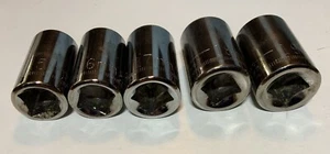 Craftsman 5pc 1/2 Drive 12pt Metric Sockets, 15mm, 16mm, 17mm, 18mm, 19mm USA - Picture 1 of 5