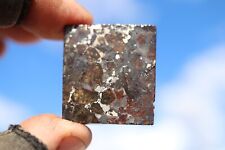 Brahin Pallasite meteorite etched end cut 16.4 grams 32mm x 30mm x 7.4mm