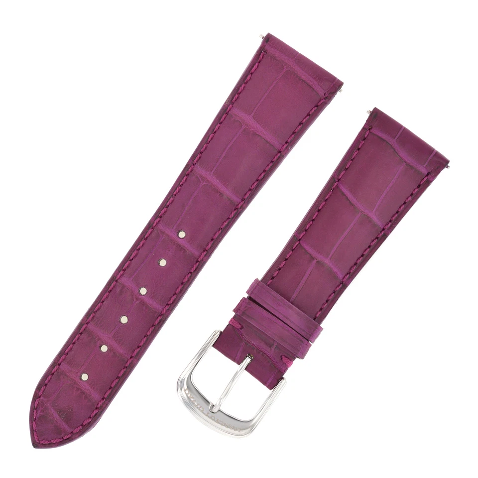 David Yurman 20/M 20 - 16 mm Fuschia Mat Alligator Leather Watch Strap Band - Image 1 of 2