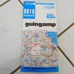 CARTE TOPOGRAPHIQUE IGN - 1984 - 0816 OUEST GUINGAMP - Imagen 1 de 1