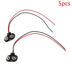 5 x PP3 9V Batterie Snap Clip Stecker mit Kabel für Arduino, Elektronik - Bild 1 von 6