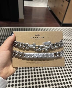 Coach Chunky Chain Shoulder Strap Silver - Picture 1 of 3