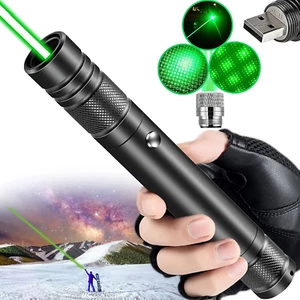 Grüner Laserpointer, Wiederaufladbarer Grüner Laserpointer Hochleistungslaser Lichtpoi - Bild 1 von 12