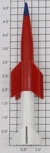 Lionel 6650-80 Missile a razzo calibro O rosso su bianco con punta blu - Foto 1 di 1