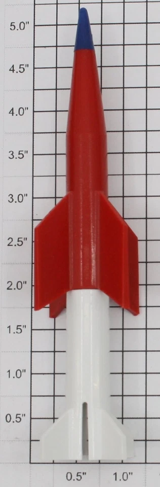 Lionel 6650-80 O Gauge Red Over White Rocket Missile with Blue Tip - Image 1 of 1