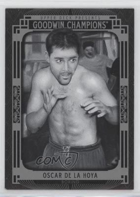 2015 Upper Deck Goodwin Champions Black and White Portraits Oscar De La Hoya - Image 1 of 2
