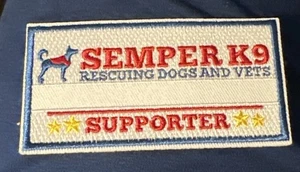 Semper K9 Rettung Hunde und Tierärzte Unterstützer Patch. - Bild 1 von 1