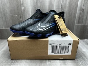 Nike Phantom GX Academy Black/Blue DD9472 - Boys UK 5 -Ghost Lace - FREE UK POST - Picture 1 of 7