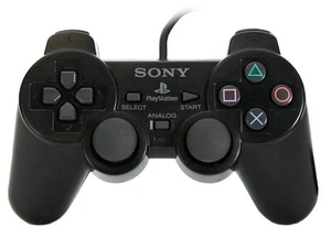 Sony PlayStation 2 Wired DualShock Controller Black SCPH-10010 Original - Picture 1 of 5