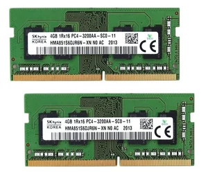 8GB (2 X4GB) DDR4 3200MHz SODIMM RAM Hynix HMA851S6DJR6N-XN - PC4-25600 CL22 ... - Picture 1 of 3