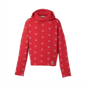Palace x Gucci 22AW Wool Knit M Men's Red  721909 strawberry Hoodie knitted hood - Picture 1 of 7