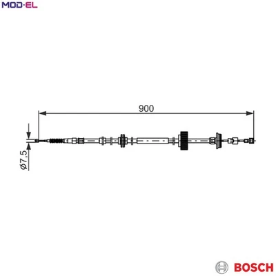 CABLE PULL PARKING BRAKE 1 987 482 793 FOR BMW X5/SAV/E70/F15/F85 X6/SAC/E71 - Image 1 of 4