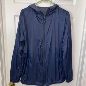Rip Curl Windbreaker Jacket Lightweight Hooded Full Zip Blue Size Med 1146-D - Picture 1 of 5
