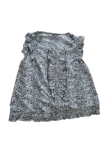 Women Summer Sleeveless Blouse F&F UK 18 Polyester Black And White Ex - Picture 1 of 4