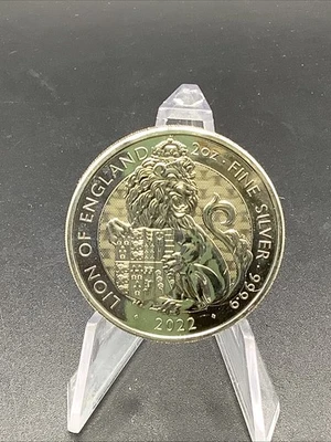 2022 2 oz 999,9 Silver British Elizabeth Tudor Queens Beast Lion of England Coin - Image 1 of 2