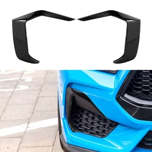 2PCS Carbon Front Bumper Grille Corner Covers Decor for 2024 2025 Ford Mustang - Picture 1 of 12