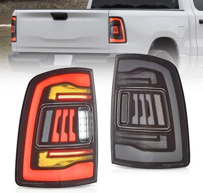 For 2009-2018 Dodge Ram 1500 2500 3500 LED Tail Lights Clear w/ Animation Pair - Image 1 of 4