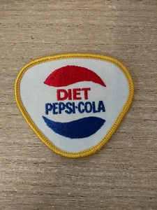 Vintage DIET PEPSI-COLA Uniform Jacket Logo Patch Triangle Yellow Trim 3" - Picture 1 of 2