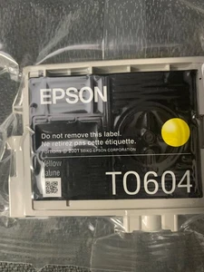 EPSON Genuine TO604 SEALED Yellow Ink Cartridge - Package Not Opened- Brand New - Picture 1 of 24