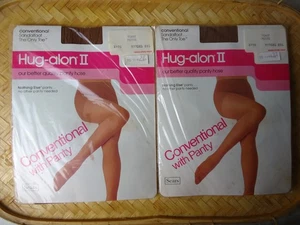 2 Pks De Colección Nos Hug-alon II Sears Panty Manguera Tostada Pequeña Sandalia Convencional Pie - Imagen 1 de 10