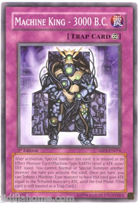 ABPF EN074 1ST ED 3X MACHINE KING 3000 B.C. COMMON CARD - Image 1 of 2