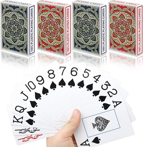 Plastic Waterproof Playing Cards 4 Pack Poker Card Jumbo Index Large Print Playi - Picture 1 of 6