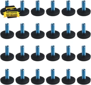 24 PCS M6 20Mm Furniture Leveling Feet Table Feet Screw on Adjustable Furniture - Picture 1 of 5