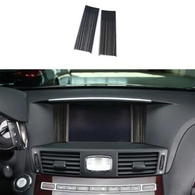 Fit For Infiniti Q70 2014-19 Black Titanium Middle Console Navigation Cover Trim - Image 1 of 4