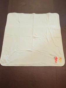Gymboree 2014 Seahorse Baby Blanket Aqua Pink Green Security  - Picture 1 of 5