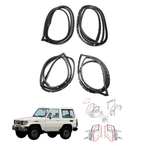 Fit Toyota Land Cruiser Double Cab HZJ75 KZJ78 RJ77 Front Rear Door Weatherstrip - Picture 1 of 6