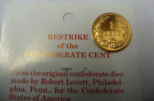 Confederate 1 Cent Coin Replika Konföderierte CSA Dollar Südstaaten Rebel 