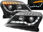 Headlights LED daytime running light optics for Opel ASTRA H 2004-2010 black DE LPOP52