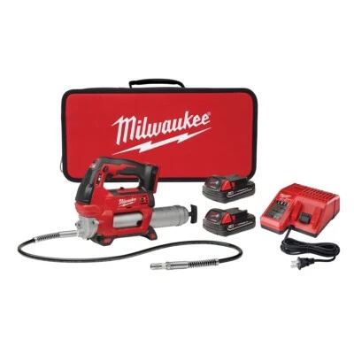Milwaukee 2646-22CT M18 2 速润滑脂枪套件带 2 块电池和充电器 — 第 1/2 张图片