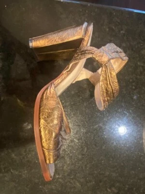 MODERNO VINTAGE TACÓN DE ALUMINIO CON TIRAS PUNTA ABIERTA TALLA 37.5 Foto 1 de 3