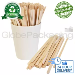 20000 x Agitatori Monouso in Legno 140mm Eco Friendly Legno Naturale Tè e Caffè - Foto 1 di 4