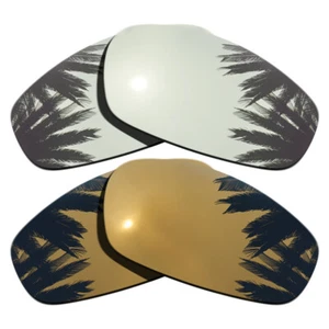 Silver&Bronze Gold Replacement Lenses for-Oakley Split Jacket Polarized - Picture 1 of 4