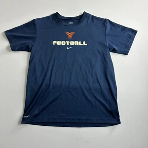 Nike Kobe Bryant Shirt Football Black Mamba Blue Logo Dri Fit Boys Size Medium - Picture 1 of 8