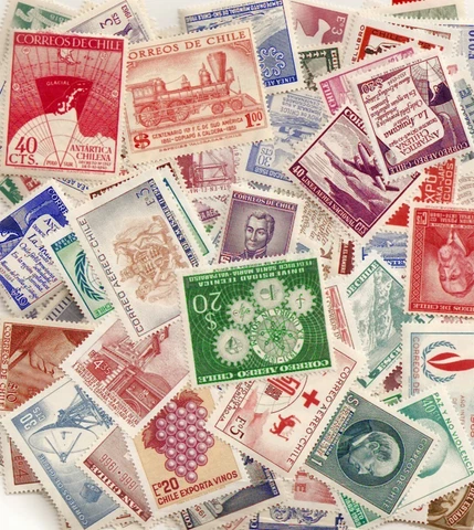 208/23- CHILE, 150 NICE MINT NEVER HINGED DIFFERENT STAMPS Cover