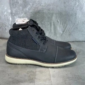 VANCE CO. Men's Black Jones Cap-Toe Lace-Up Boots SZ 9 - Picture 1 of 10