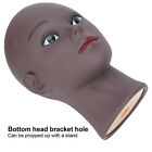 African Model Mannequin Head Hat Wig Display Practice Black Bald Manikin He FBM
