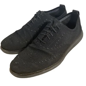 Cole Haan Original Grand Knit C28443 Men’s Black Wingtip Oxfords Size 10.5M - Picture 1 of 10
