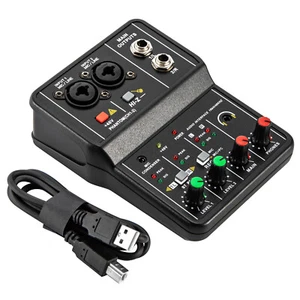 Professional 2 Channel USB Studio Audio Mixer Board BT Sound Mixing Console - Picture 1 of 10