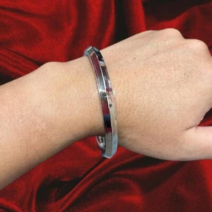 Silver Plated Man Bracelet Kada Gift For Him, Boyfriend Gift Valentine Gift - Picture 1 of 8