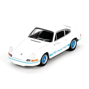 Mini GT 1:64 Porsche 911 Carrera RS 2.7 Grand Prix White with Blue Livery #715 - Picture 1 of 3
