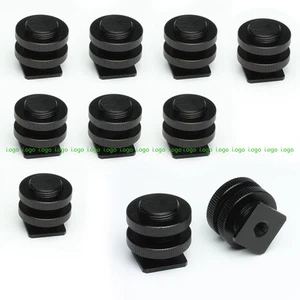 10× Cold Hot Shoe Adapter 5/8" 1/4" Screw fr Camera XLR Microphone Mount Bracket - Picture 1 of 4