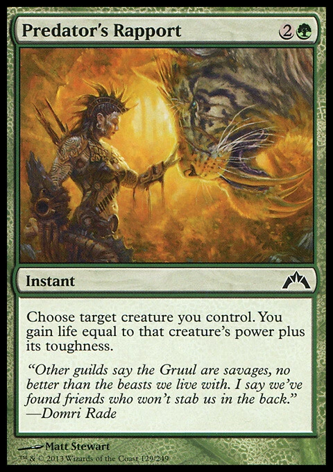 MTG Magic the Gathering Predator's Rapport (129/257) Gatecrash LP - Image 1 of 1