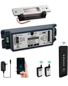 WiFi Access Control Electric Strike Door Lock System with Wireless Press Button - Picture 1 of 10